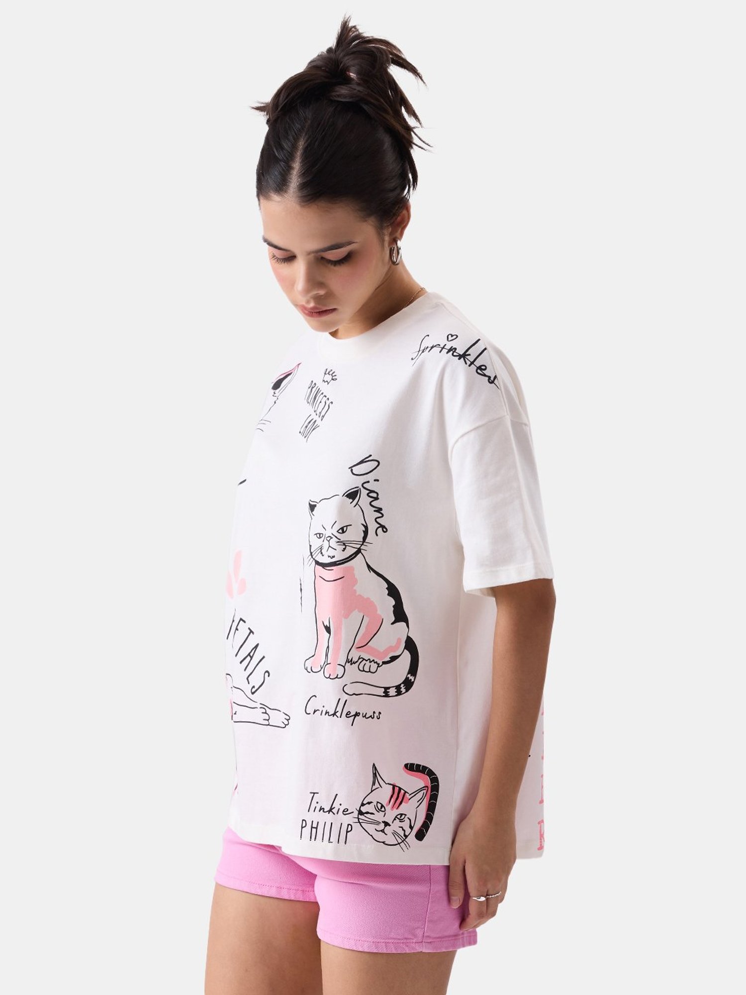 The Souled Store White Cotton Printed T-Shirt