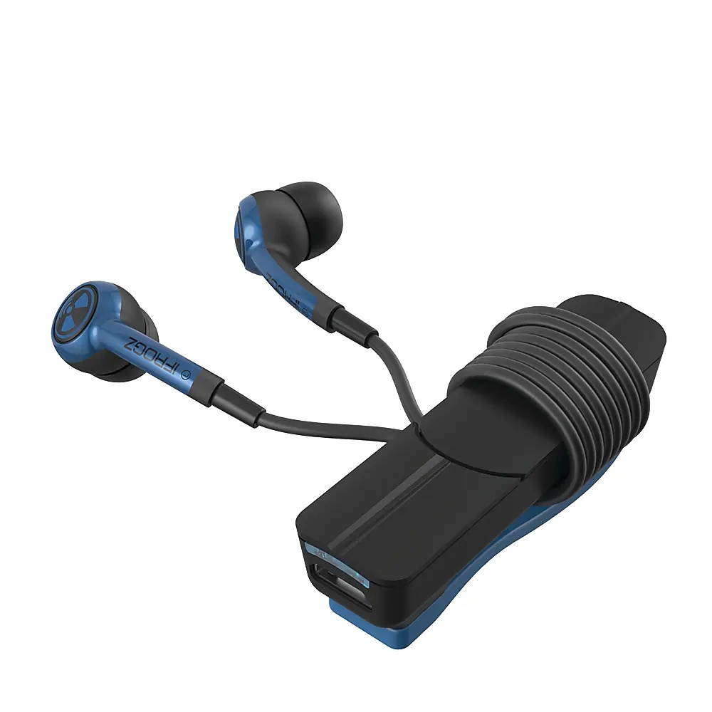 iFrogz Plugz Wireless Bluetooth Earbuds + Wireless Controls, Bright Blue