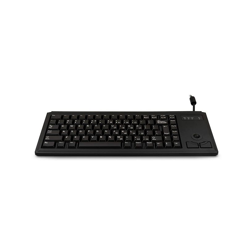 CHERRY G84-4420 UltraSlim Keyboard with Trackball, Black (G84-4420LUBEU-2)