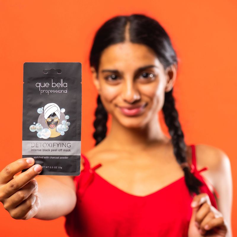 Que Bella Professional Detoxifying Black Peel Off Face Mask - 0.5oz