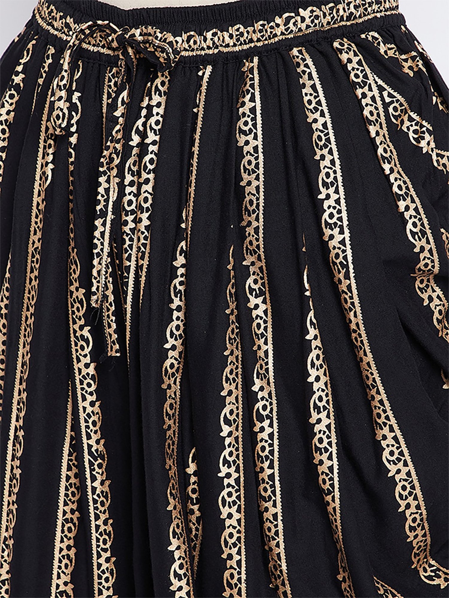 Castle Black Printed Dhoti Pants