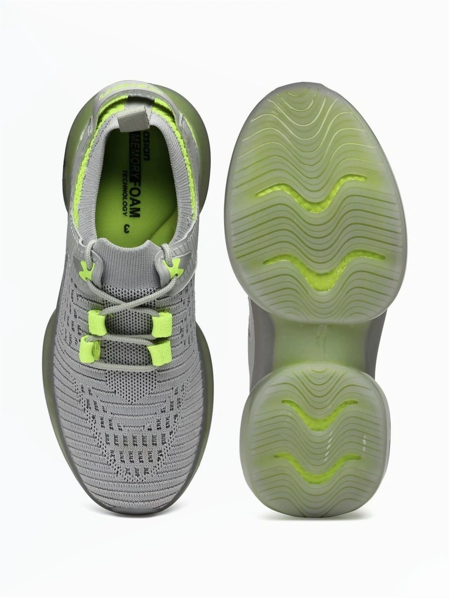 Asian Kids Grey Running Shoes