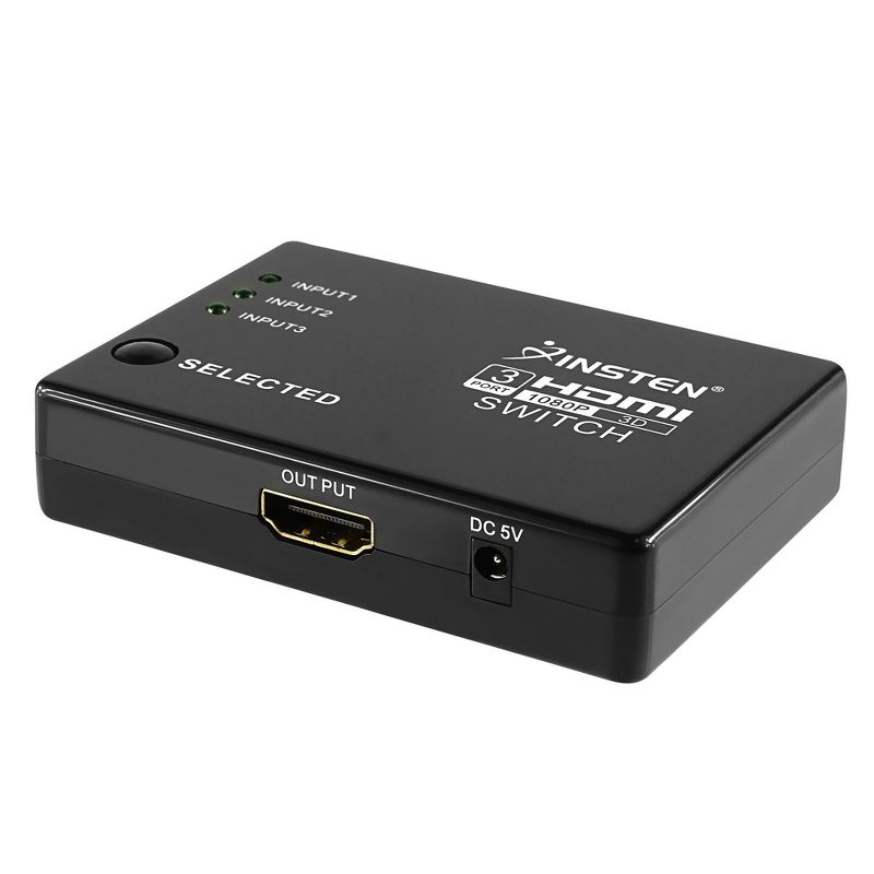 Philips 3 Port HDMI Switch - Black