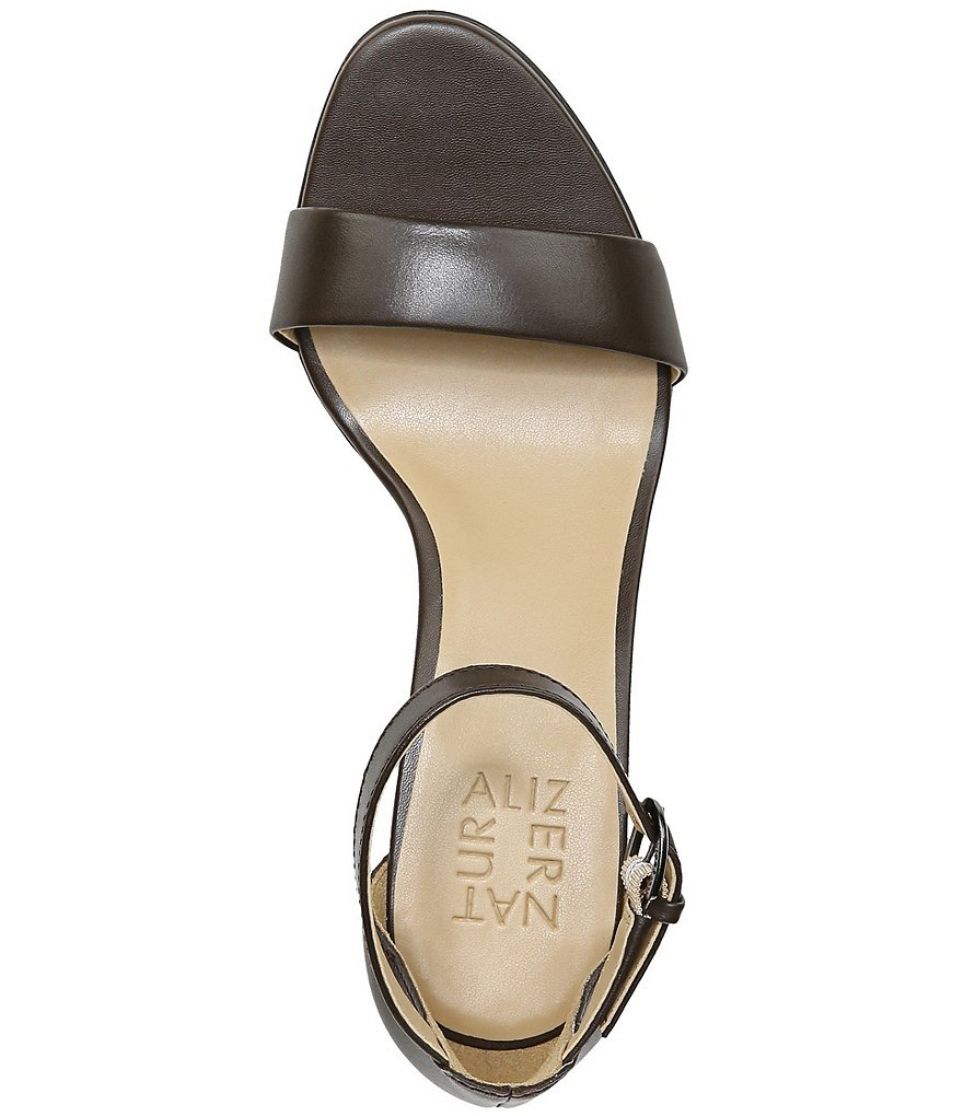 Naturalizer Vera True Colors Leather Ankle Strap Block Heel Dress Sandals