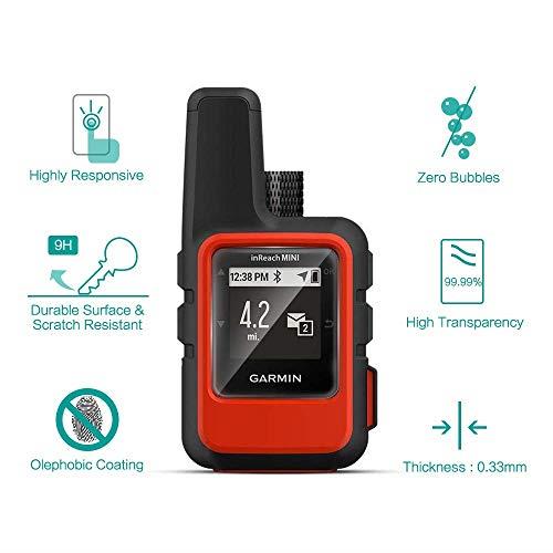2Pack  Tempered Glass Screen Protector Bundle for Garmin inReach Mini HD Clarity Protective Film Handheld Satellite Communicator Accessories
