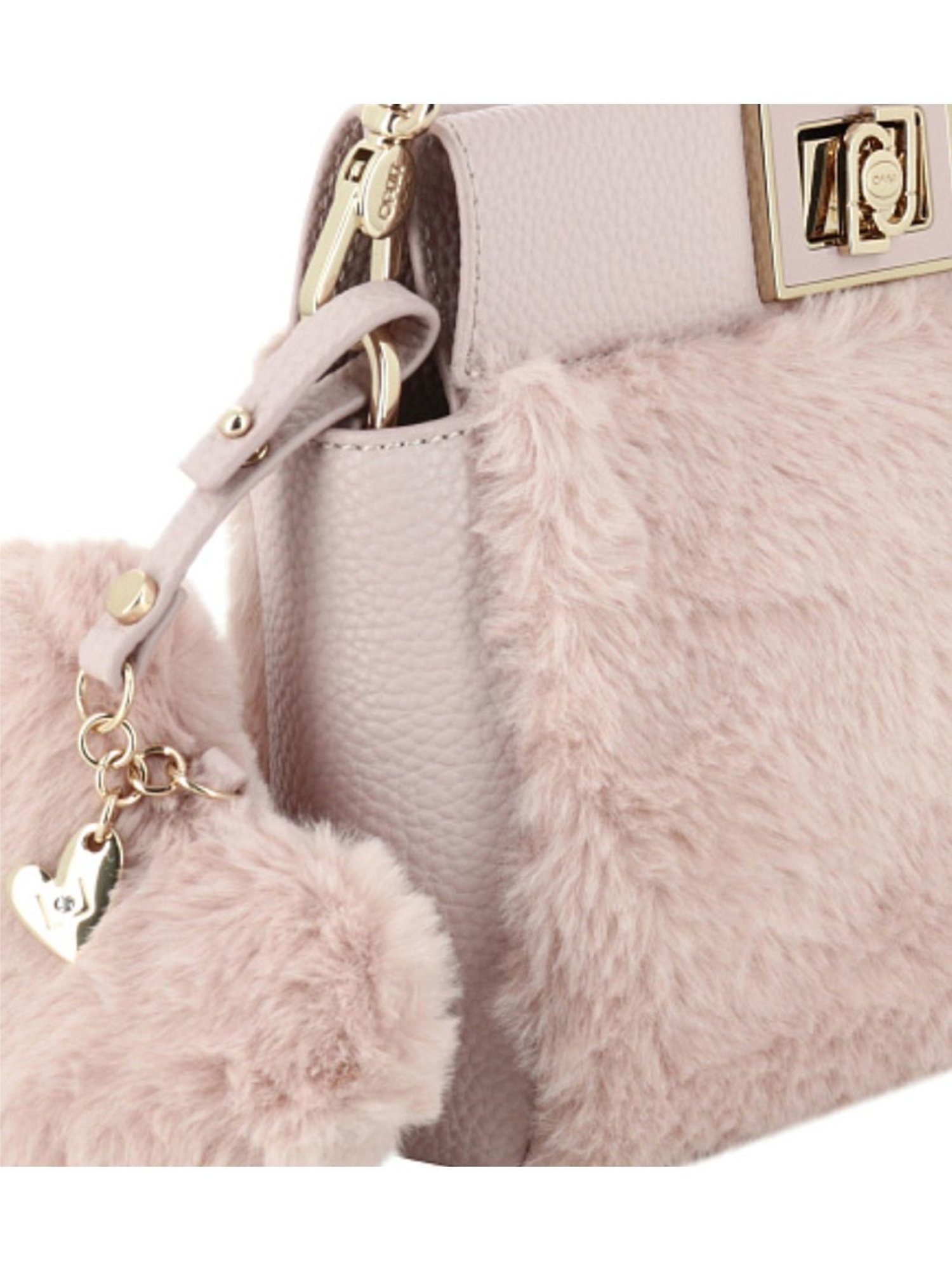 LIU JO Cameo Rose Fur Medium Shoulder Bag