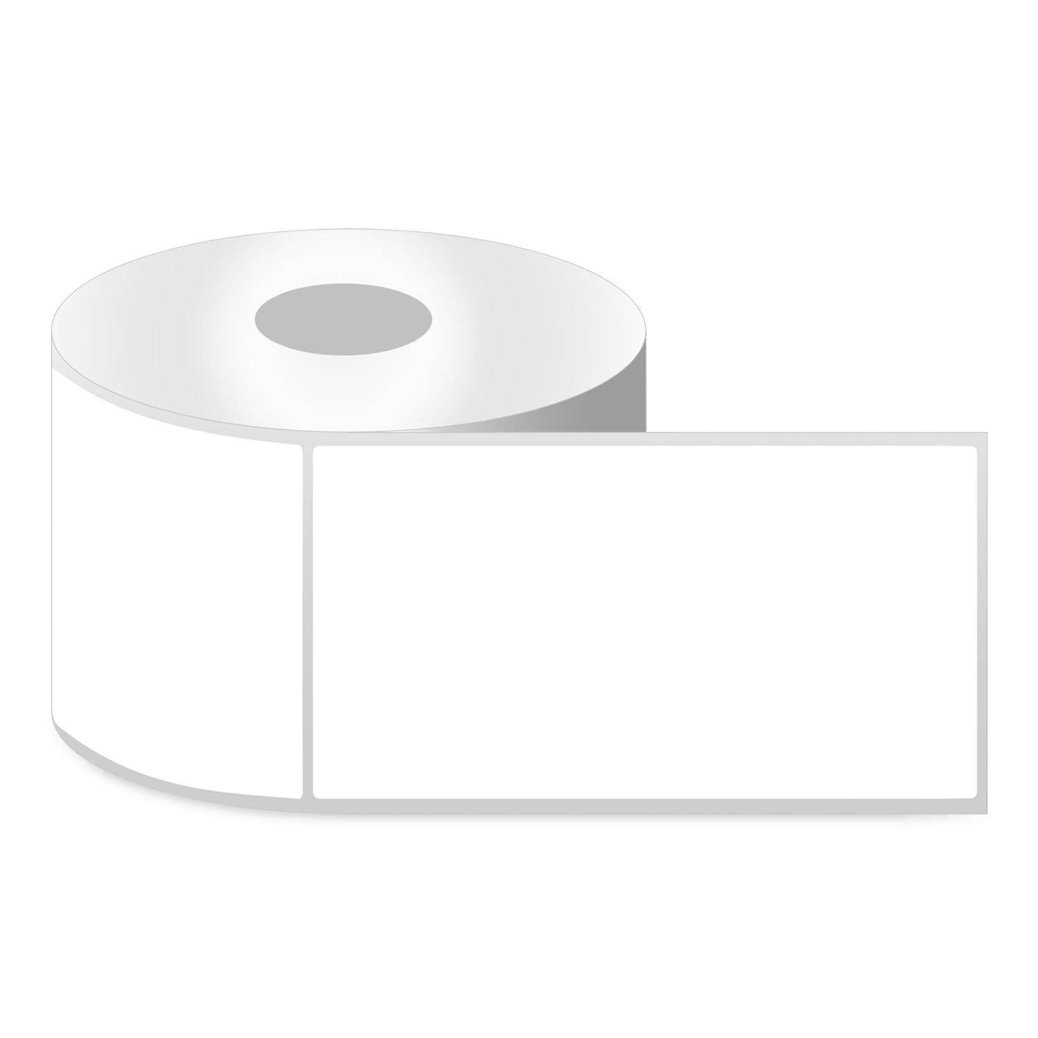 OfficeSmart Labels ZE1400612-4 x 6.5 Inch Zebra Compatible Direct Thermal Labels (2 Rolls, White, 250 Labels Per Roll, 1 inch Core)