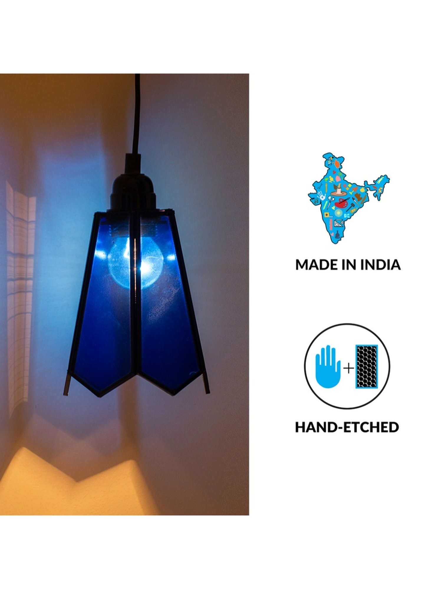 Pure Home and Living Grey Glass Trophy Shaped Table Lamp Stand