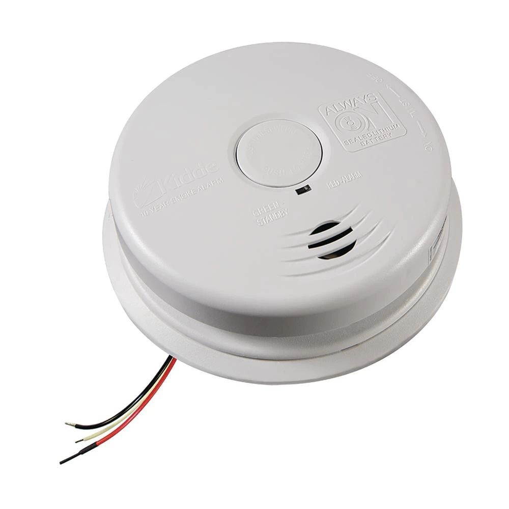 Kidde Home Safety 21010407-A 85 dB 120 Volt 9 Volt Battery Sealed Lithium-Ion AC/DC Wire-In Smoke Alarm