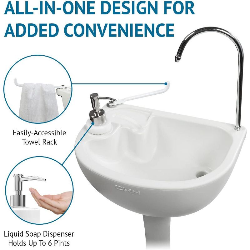 Hike Crew Portable Outdoor Foot Pump Camping Sink with 5 Gallon Water Tank