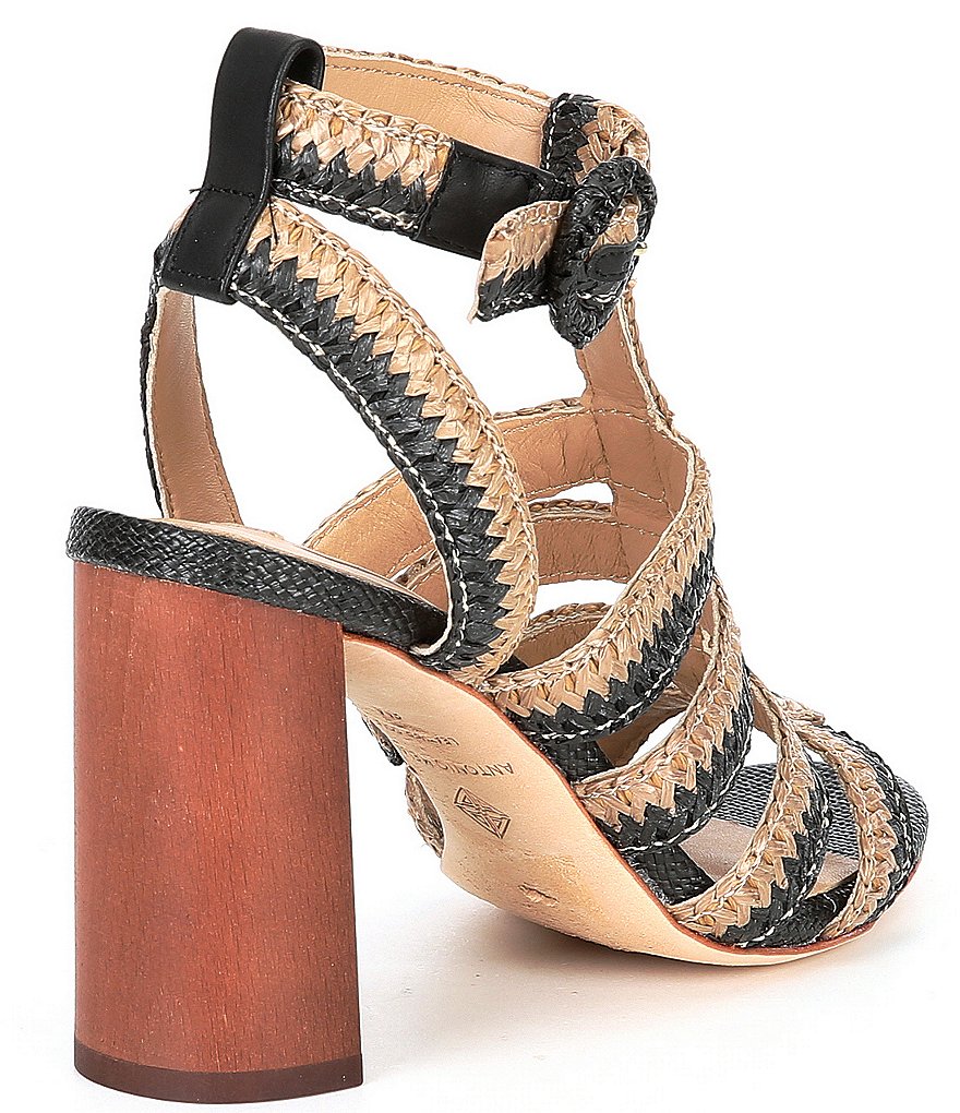 Antonio Melani Gwindolin Raffia T-Strap Dress Sandals