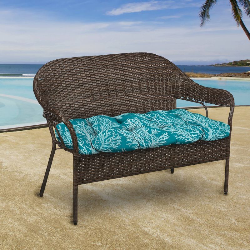 Outdoor Wicker Sette Cushion In Seacoral Turquoise  - Jordan Manufacturing