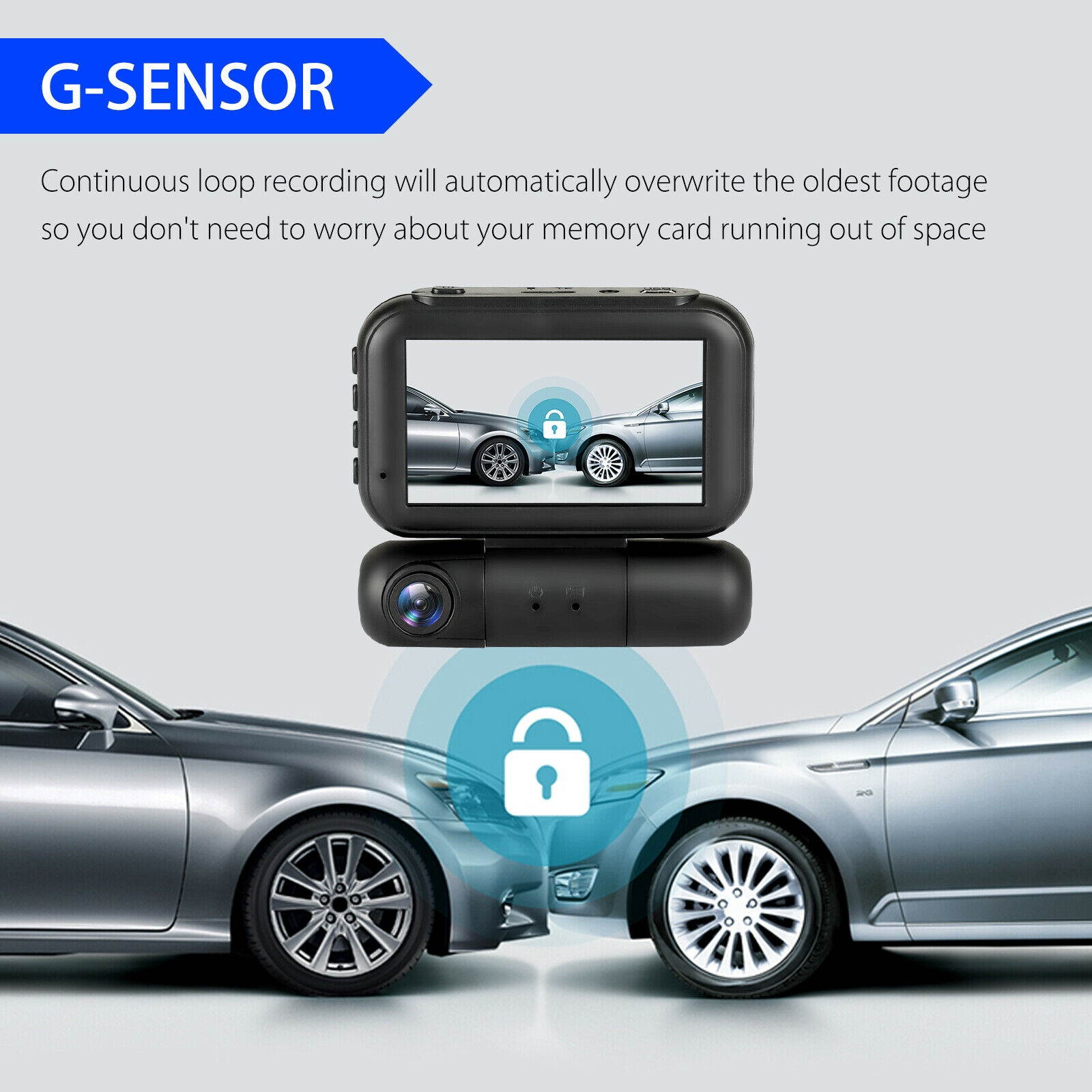 3" 1080P Car Camera Dual Dash Cam Front and Inside Night Vision 170 Wide Angle