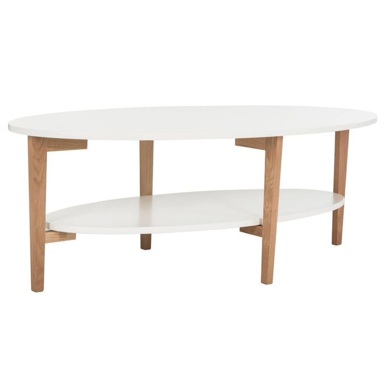 Ikiriya Nashville Solid Beige Wood Coffee Table Teak Finish