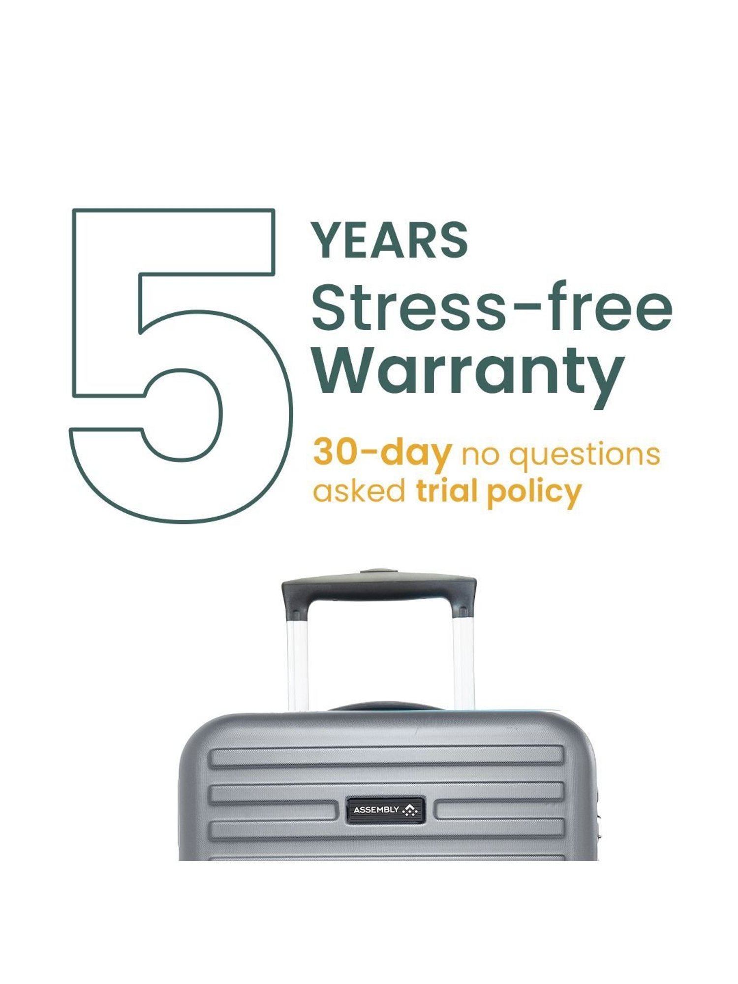 Assembly Grey Textured Trolley Bag Set of 3 - 20 inch, 24 inch & 28 inch