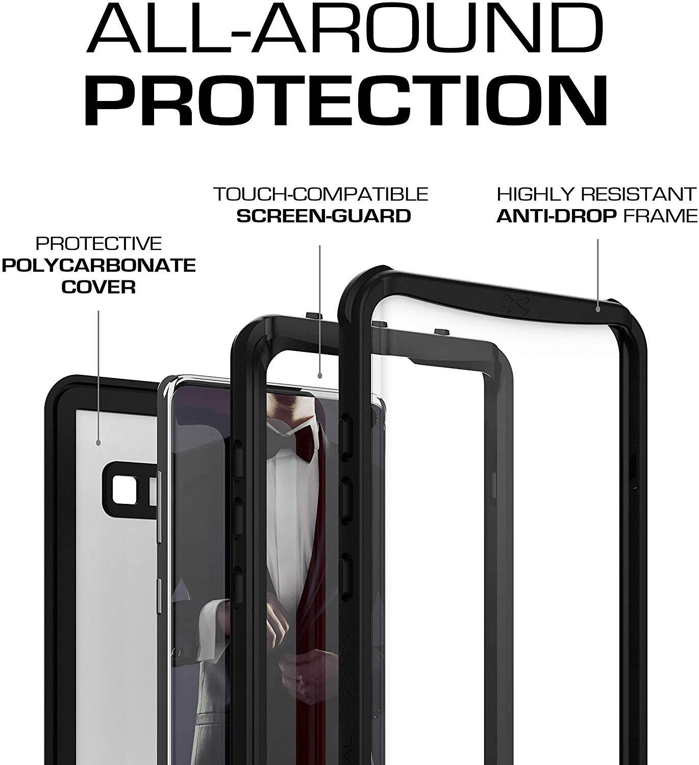 Ghostek Nautical Galaxy S10e Waterproof Case with Screen Protector Super Heavy Duty Protection Rugged Shockproof Full Body Underwater Watertight Seal Cover for 2019 Galaxy S10e (5.8 Inch) - (Black)