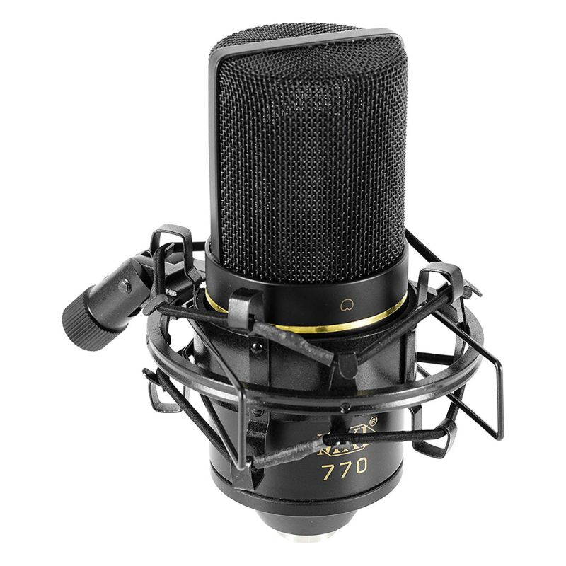 Motu M4 4x4 USB Audio Interface with MXL 770 Cardioid Microphone (Black), HPC-A30 Studio Monitor Headphones & XLR Cable Bundle