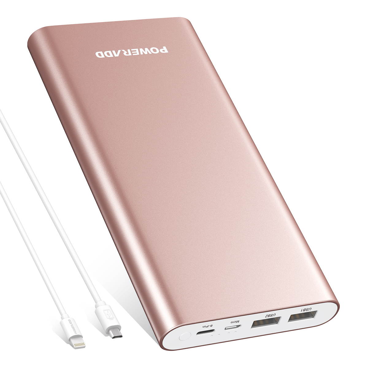 Poweradd 12000mAh Power Bank Portable Charger Dual USB Ports External Battery for iPhone, iPad, Samsung Mobile Cellphone