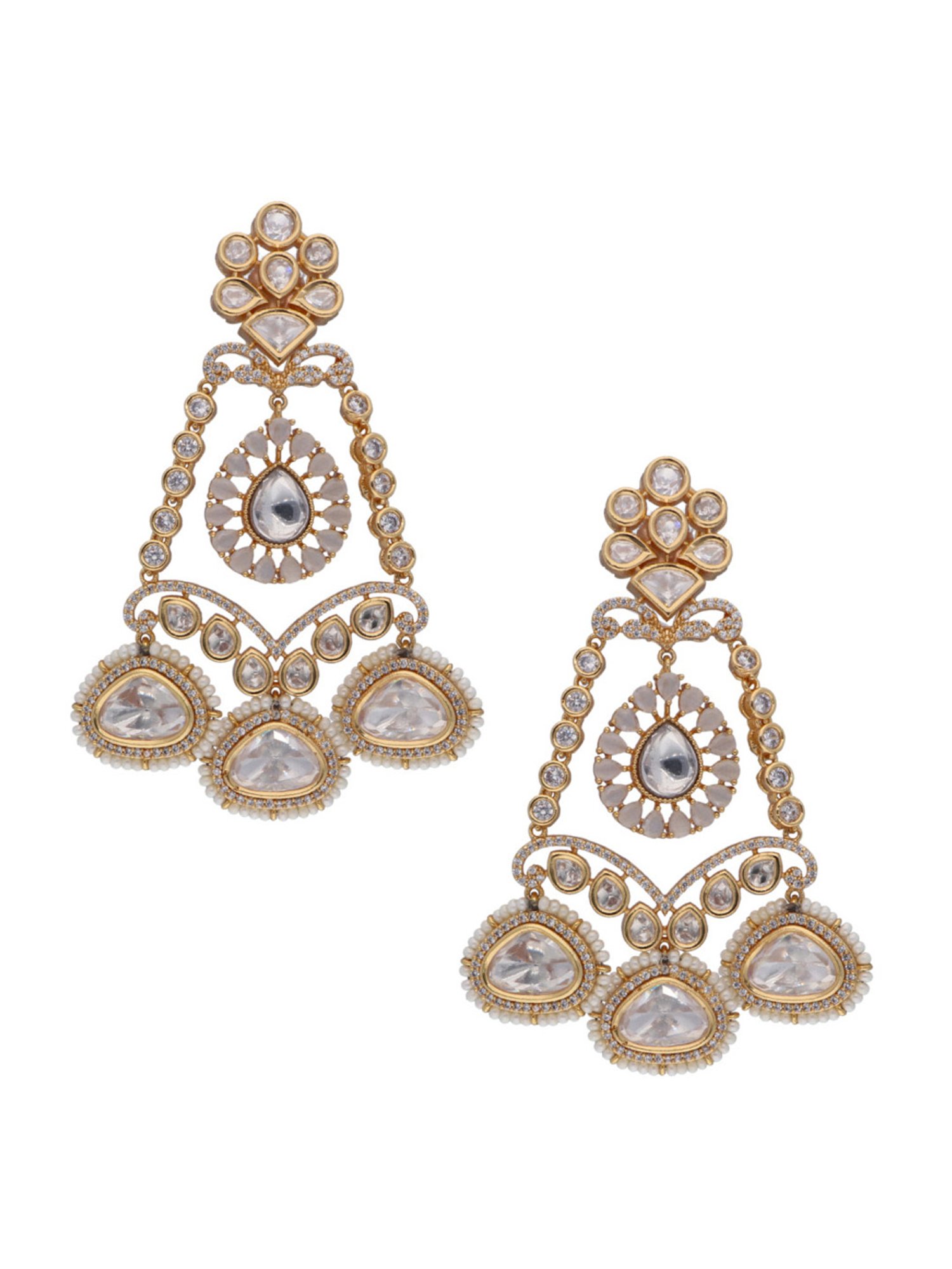 Curio Cottage Bridal Kundan Passa Earrings