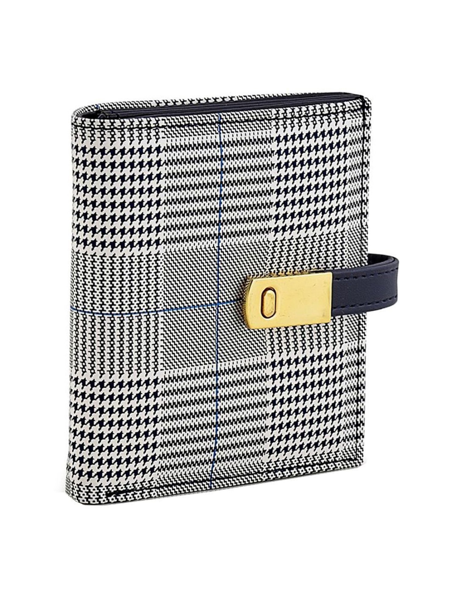 Bellissa Navy Blue Striped Bi-Fold Wallet for Women