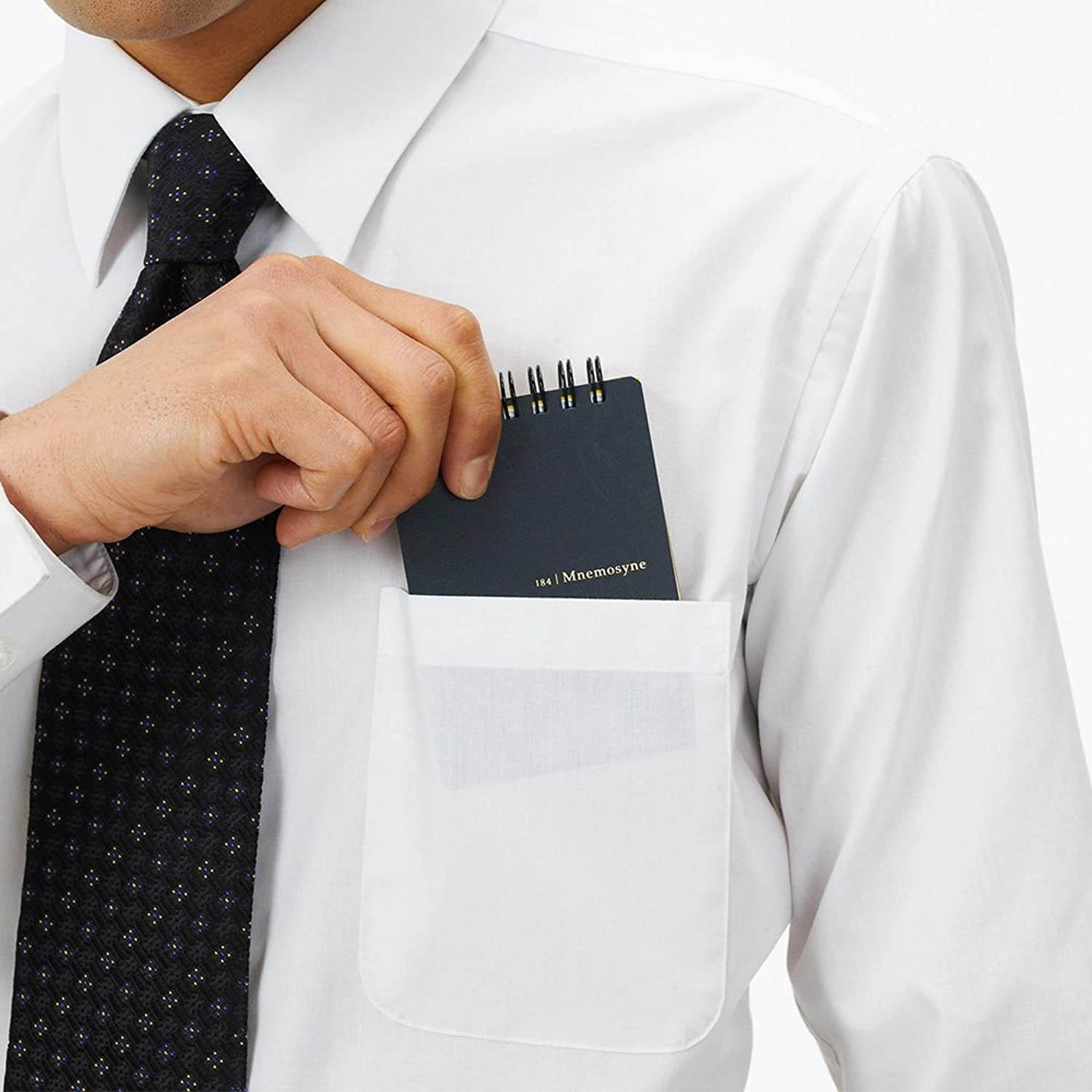 Maruman MNEMOSYNE Notebook 4.13 x 2.99 Inches (Modified A7), 5mm-squared, 70 Sheets (N184A)