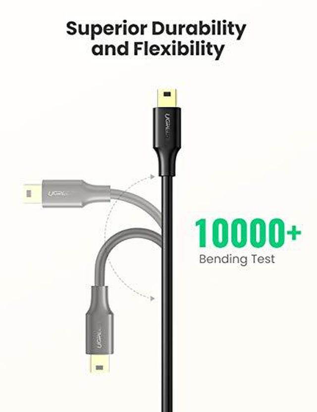 UGREEN Mini USB Cable USB 2.0 Type A to Mini B Cable Data Charging Cord Compatible for GoPro Hero 3+, Hero HD, PS3 Controller, Phone, MP3 Player, Dash Cam, Digital Camera, SatNav, GPS Receiver,PDA 3ft