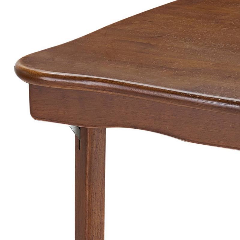 Scalloped Edge Folding Card Table Fruitwood - Stakmore