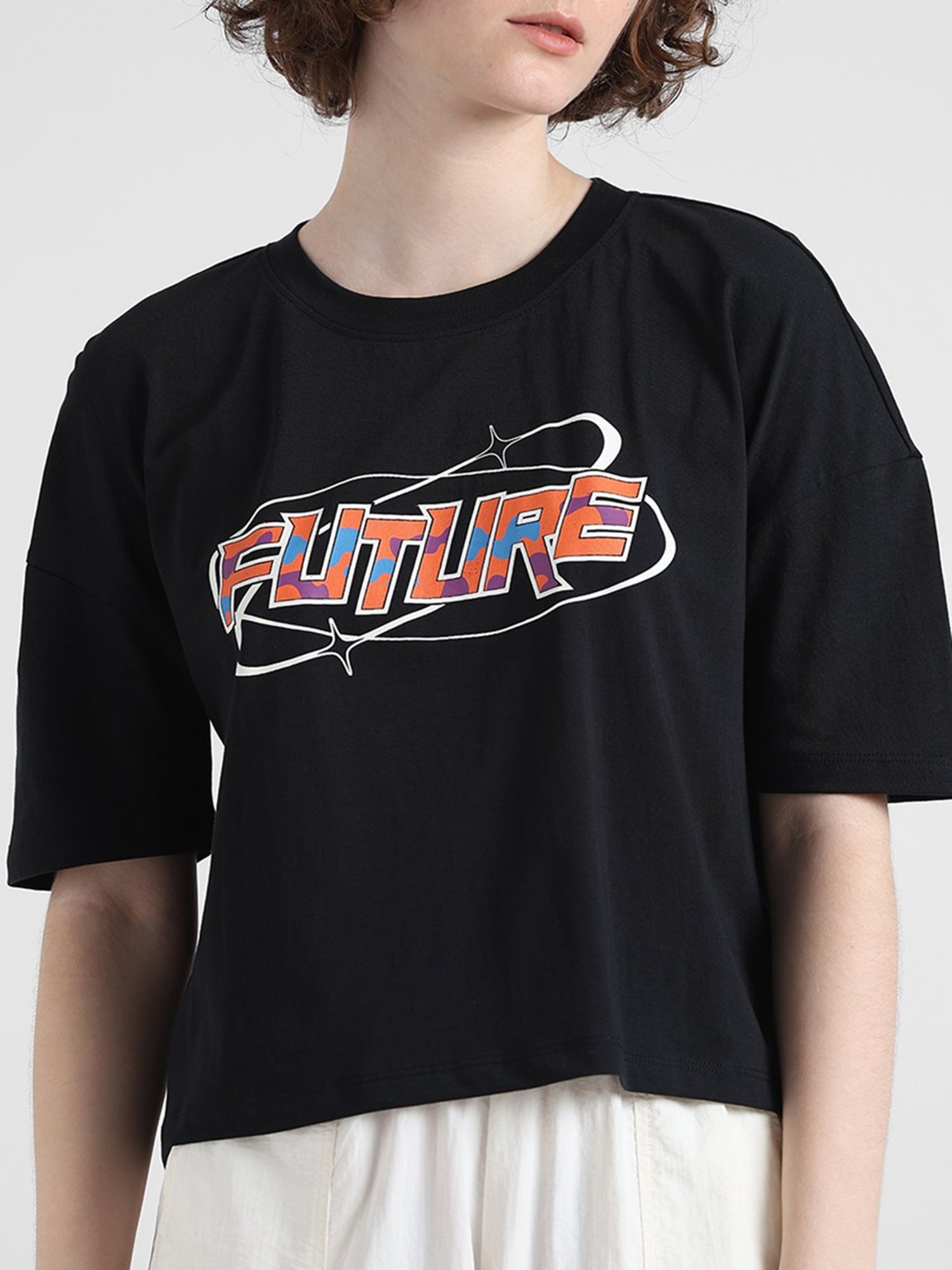 Only Black Graphic Print T-Shirt