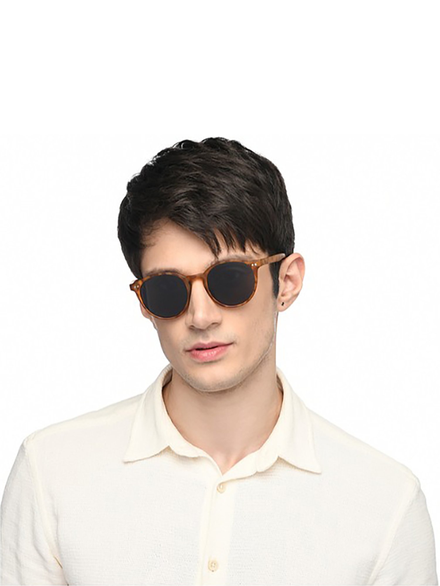 Vincent Chase HOLIDAY EDIT 2.0 Grey Round Polarised and UV Protected Lens Unisex Sunglasses