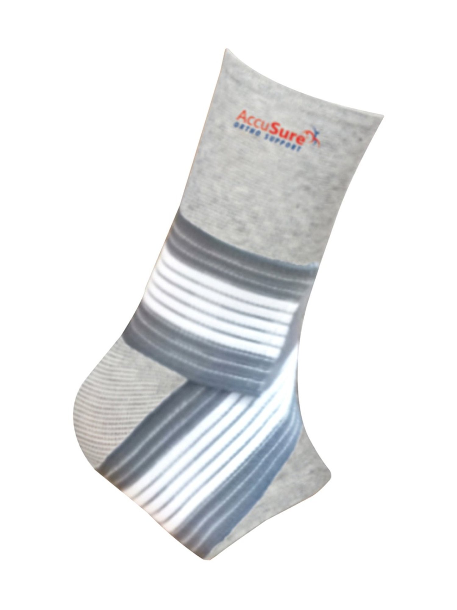 Accusure 3D Knitting Orthopedic Ankle Binder Support For Sports, Gym, Running  - Size S (Grey)