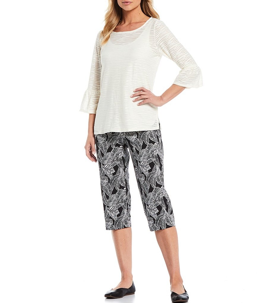 Westbound Petite Size Linen Capri Pants