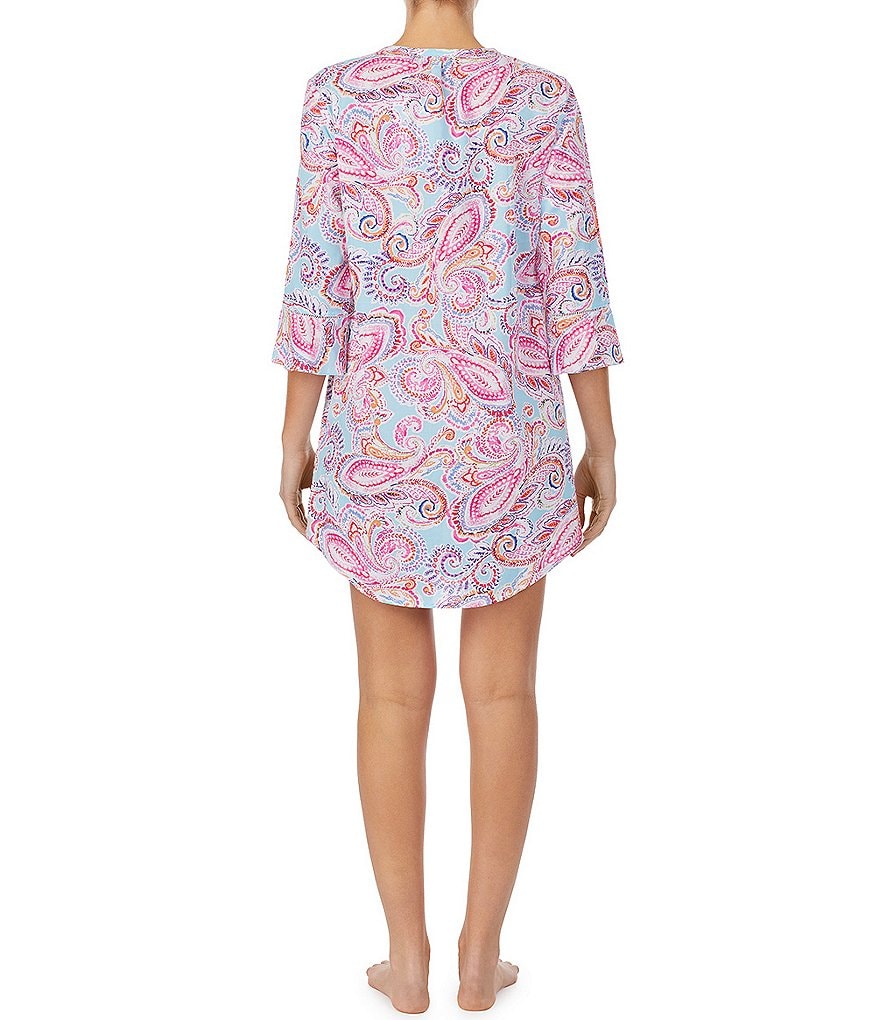 Sleep Sense Wallpaper Printed Short Sleeve Jersey Knit Sleepshirt