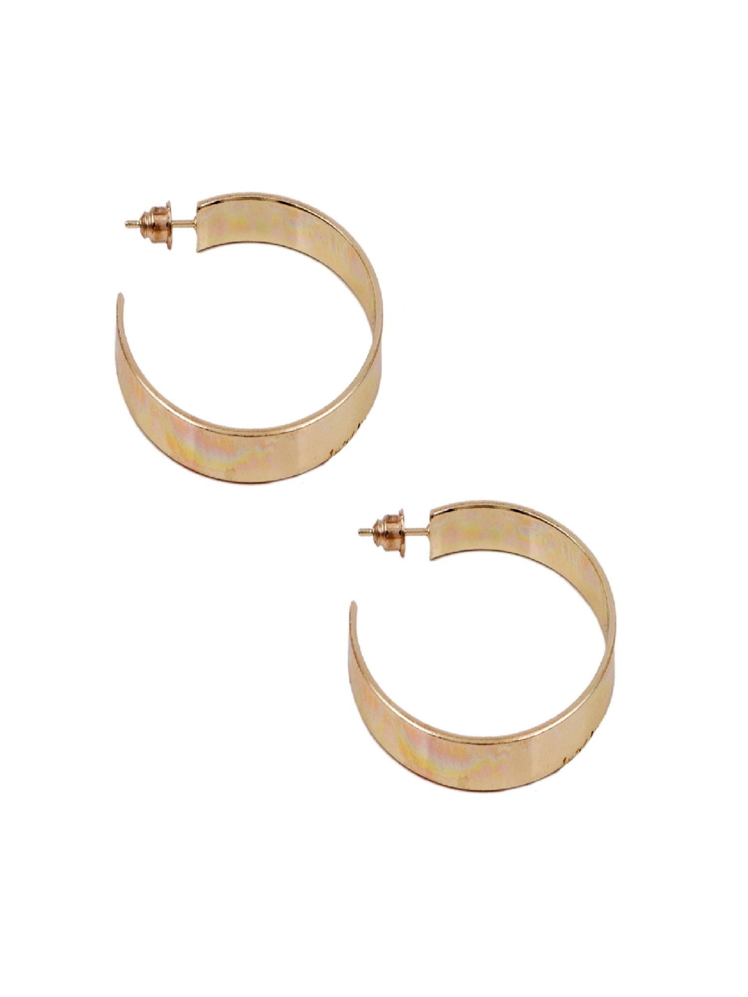 Jewelz Pack of 3 Gold Plated Hoop Earrings Set for Women