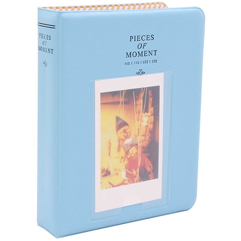 Pockets Instax Mini Photo Album for Fuji/Fujifilm Film 7s 8 8+ 9 25 26 50s 70 90 SP 1, Instant Camera Polaroid Z2300 Pic-300P Name Card Picture Accessories, Wedding Photos (1, Blue)