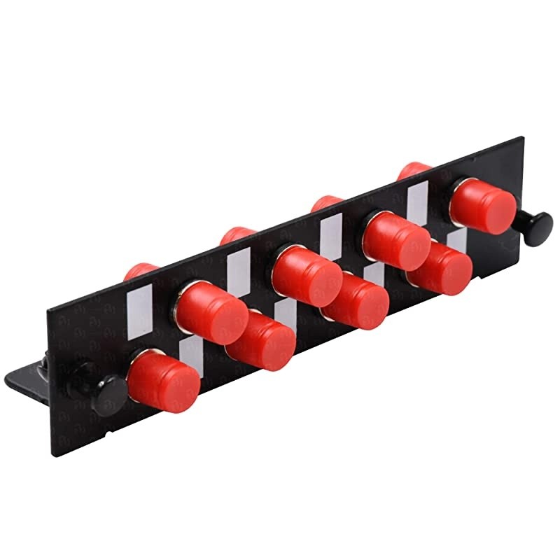 FC Fiber Adapter Panel for Enclosure with LGX Footprint UPC Loaded w8 FC Simplex OS1OS2 Singlemode Red  Single Mode Series