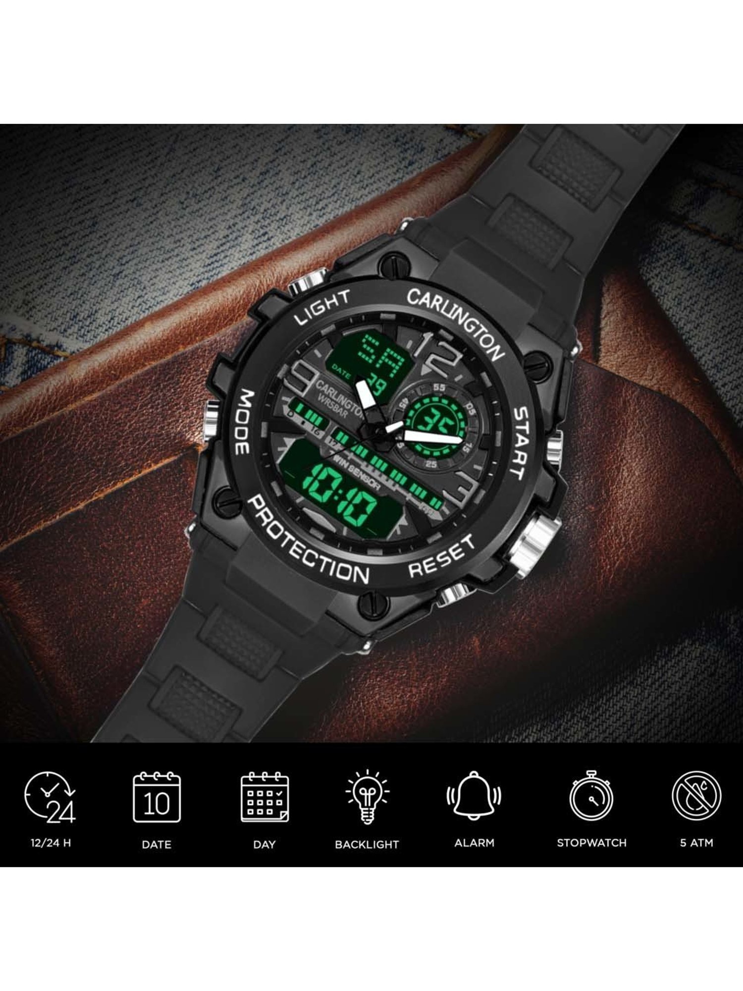 CARLINGTON Endurance 3377 Analog-Digital Watch for Men