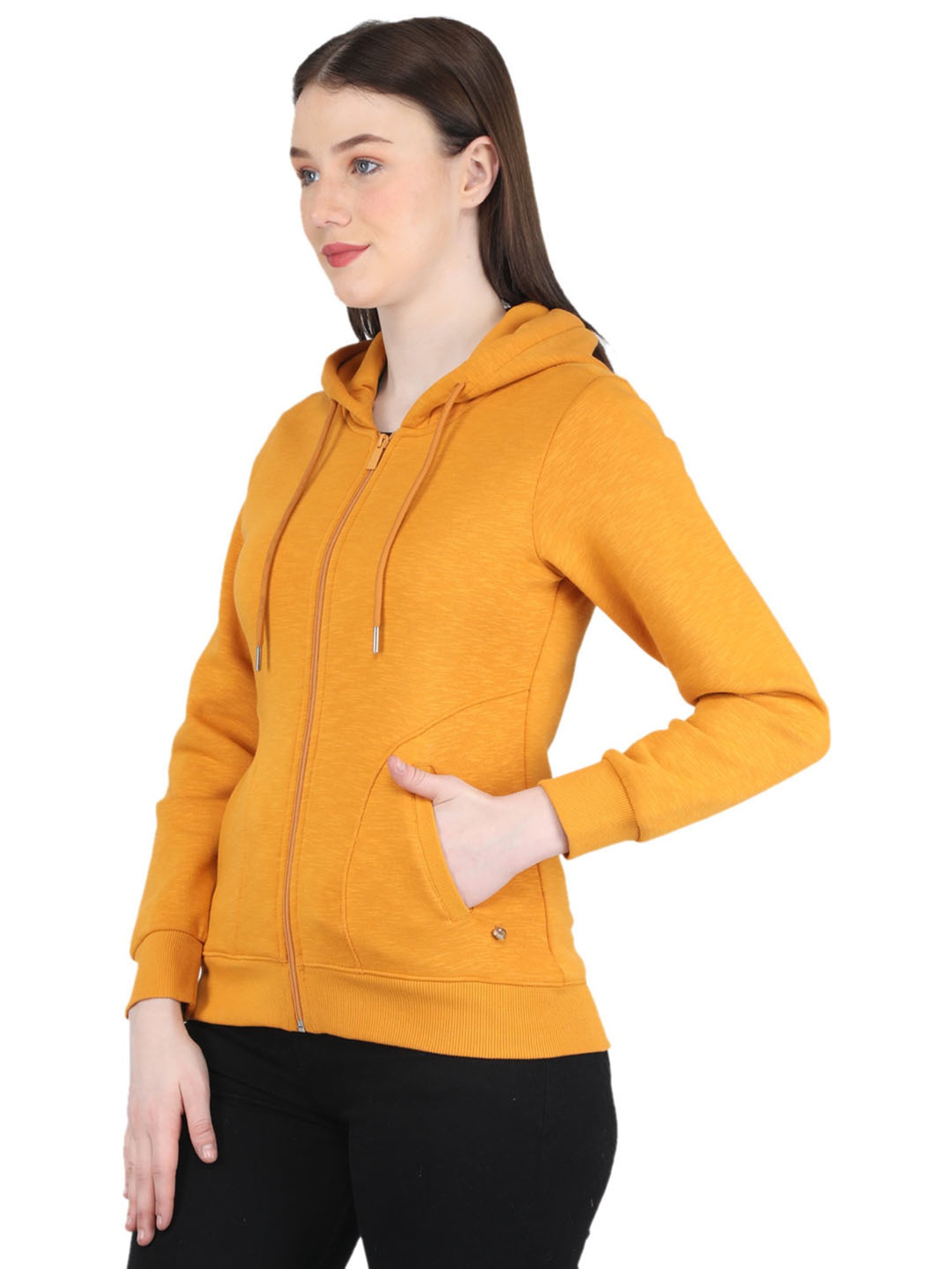 MOCA by Monte Carlo Mustard Regular Fit Hoodie