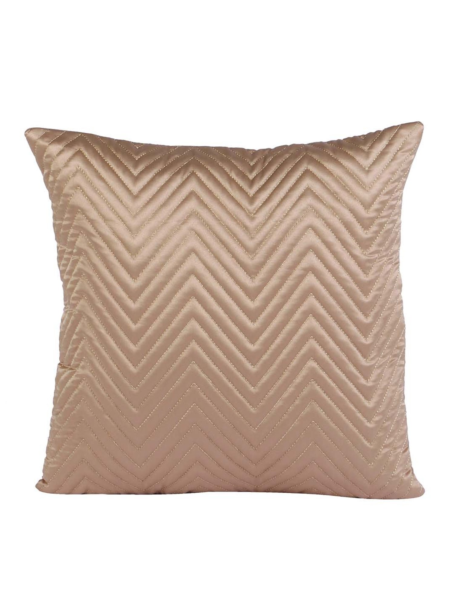 MFD HOME Furnishing Beige Satin Cushion Cover - Set of 5