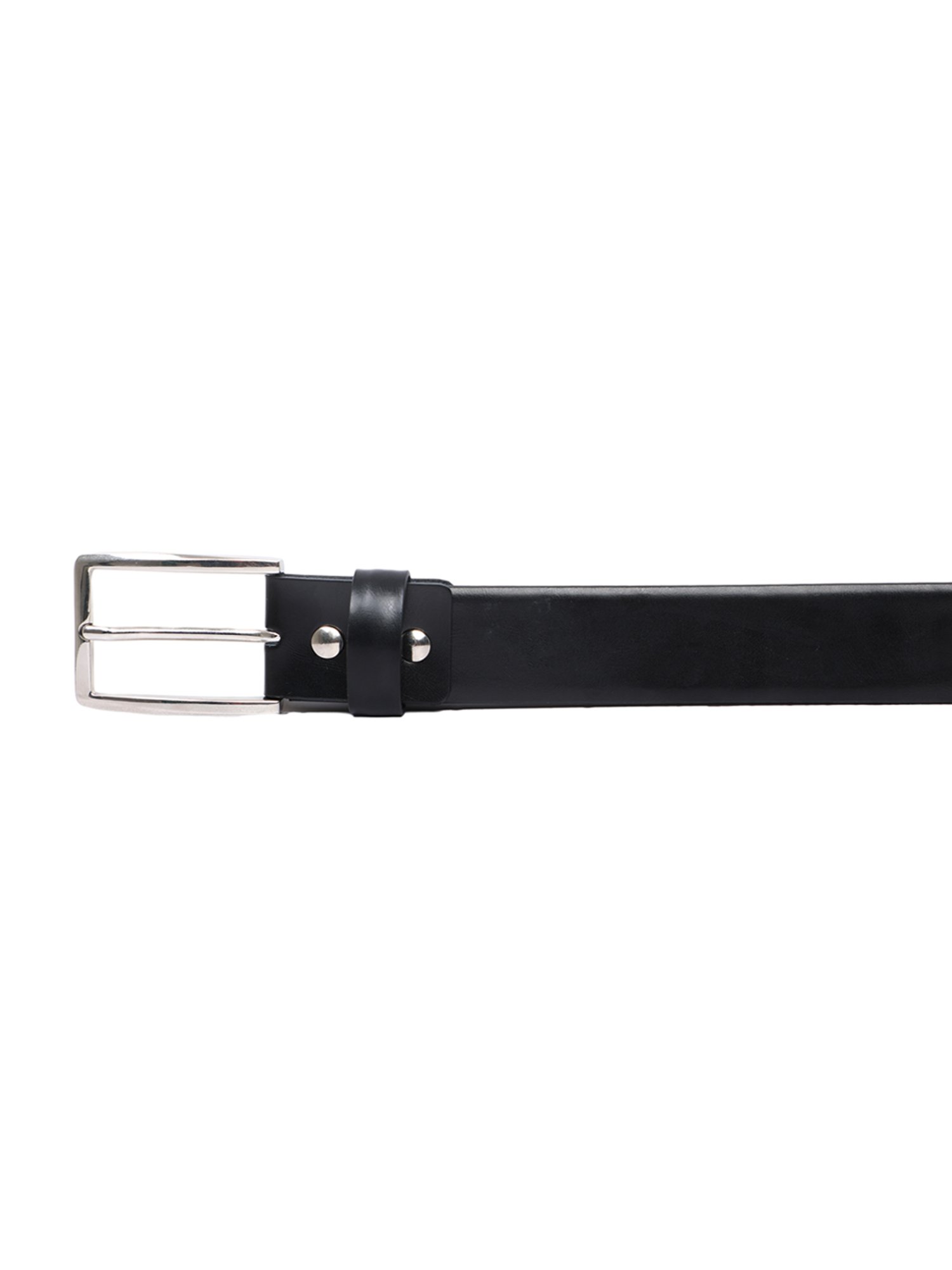 BULCHEE Black Leather Formal Belt for Men