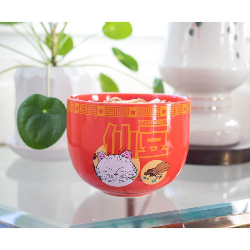 Just Funky Dragon Ball Z Karin Japanese Dinnerware Set | 16-Ounce Ramen Bowl and Chopsticks