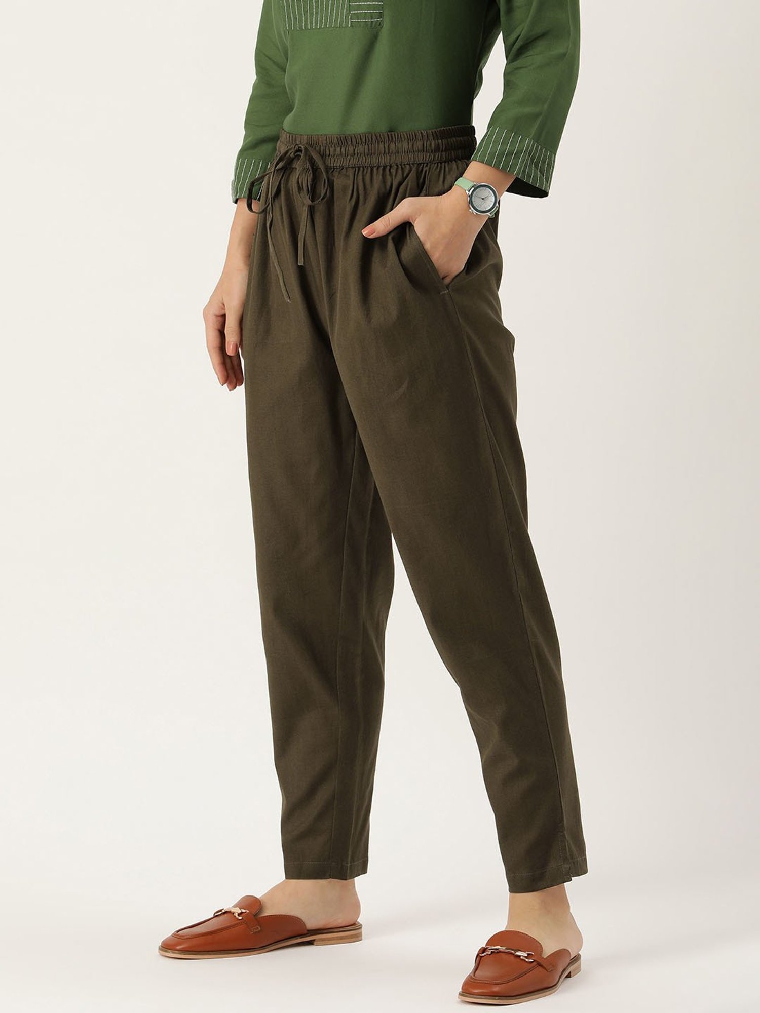 Amukti Olive Pants