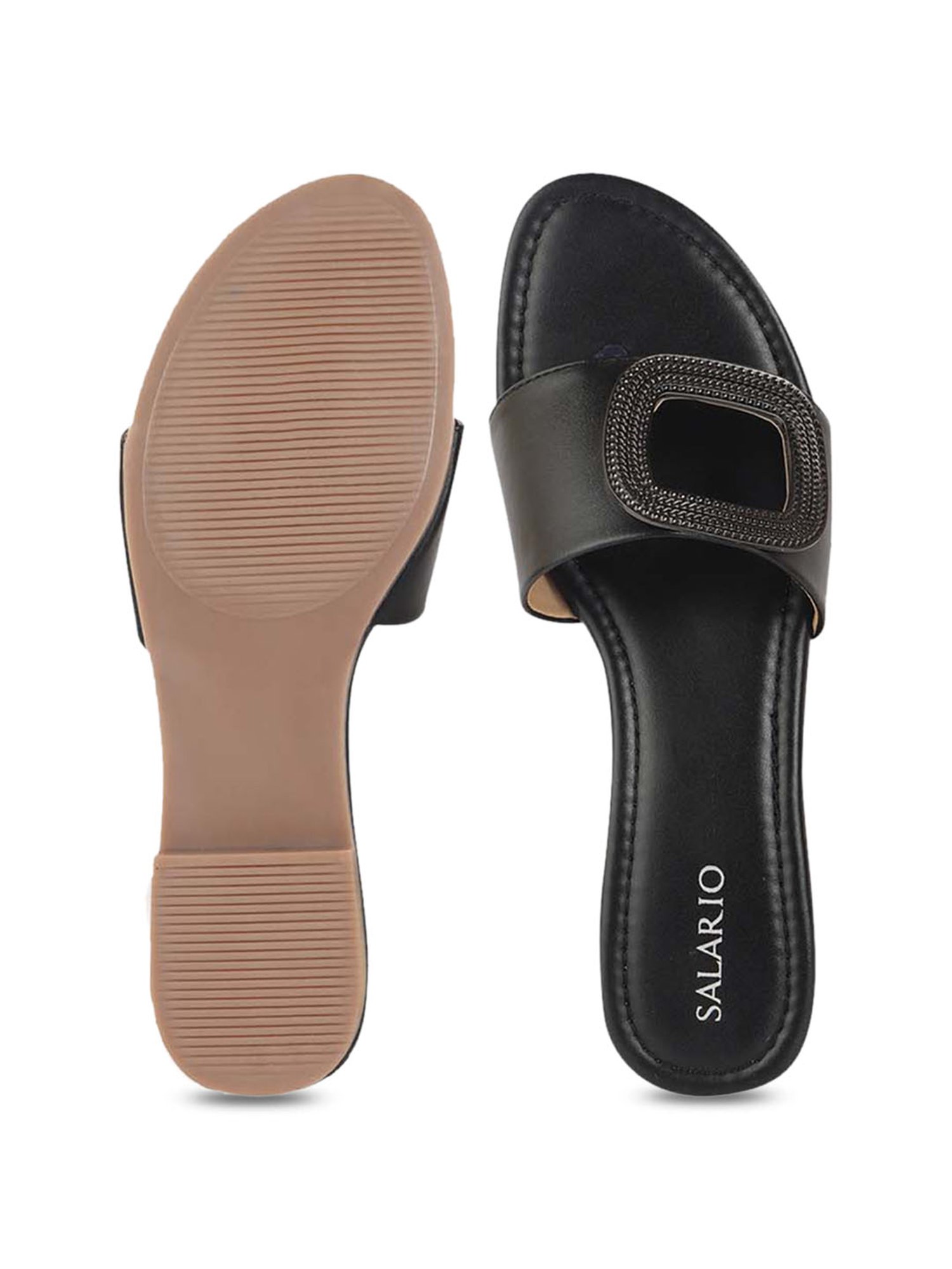 Salario Women's Black Casual Sandals