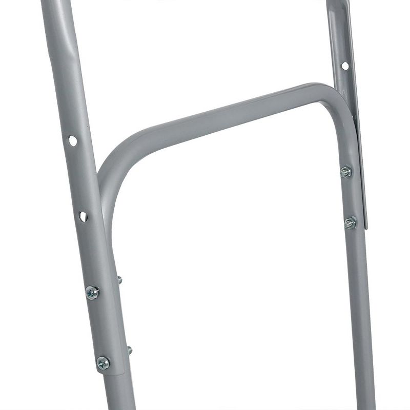 CASL Brands Outdoor Heavy-Duty Rolling Snow Plow Pusher Shovel with Plastic Wheels and Adjustable Aluminum Handle - 26"