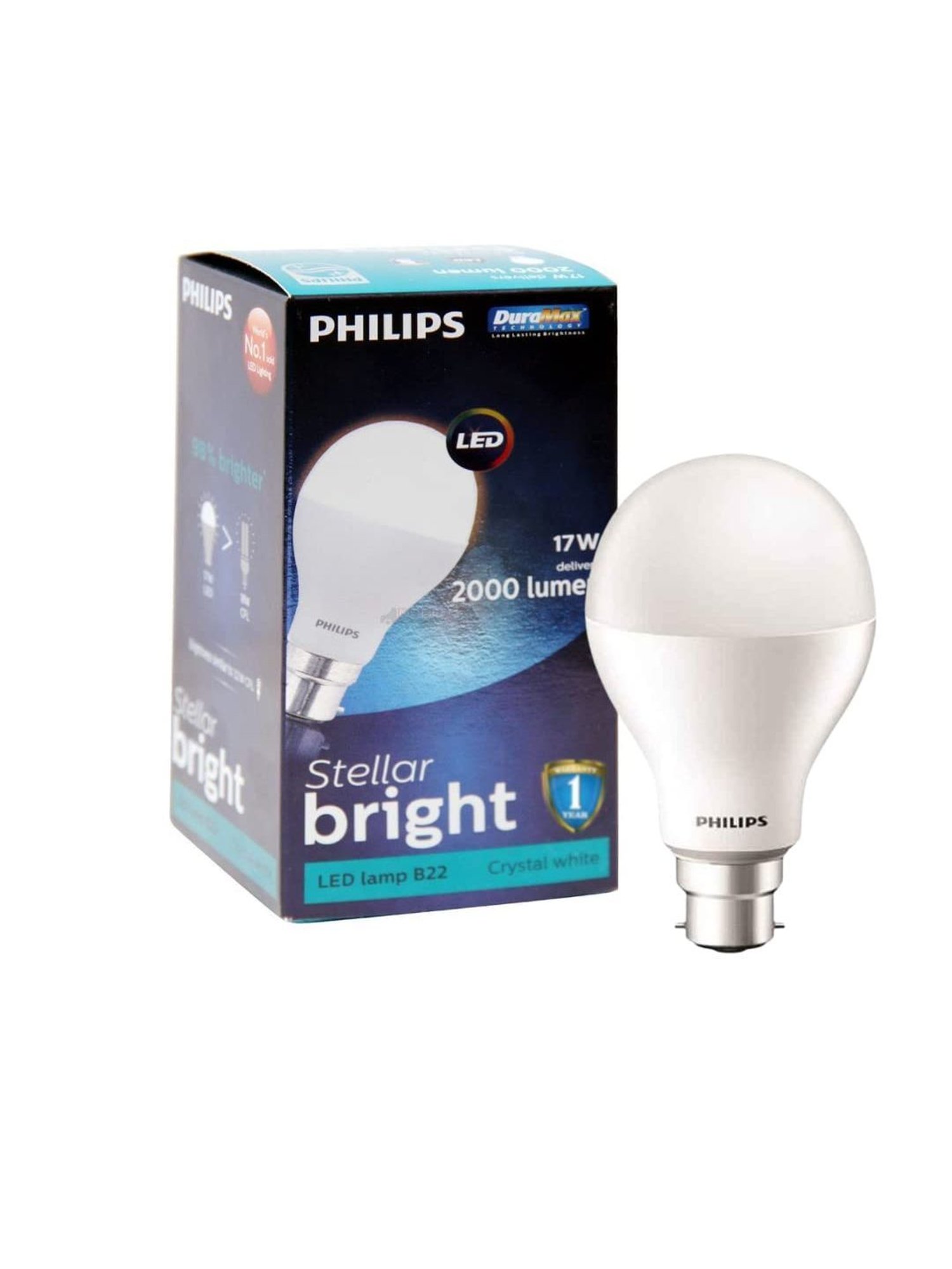 Eveready B22D 14W LED Bulb - Pack of 2 (3B65PB00014, White)