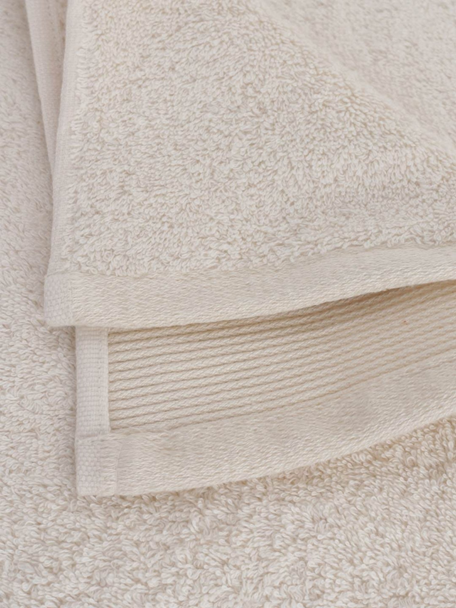 Maspar Off White Cotton 550 GSM Bath Towel - Set of 1