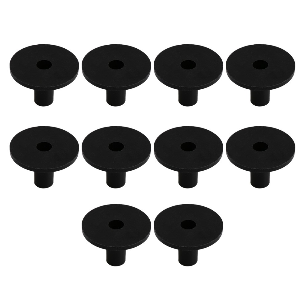 BQLZR 10 x Plastic Flanged Cymbal Sleeves for Drum Kit 3.8x2.6cm Black