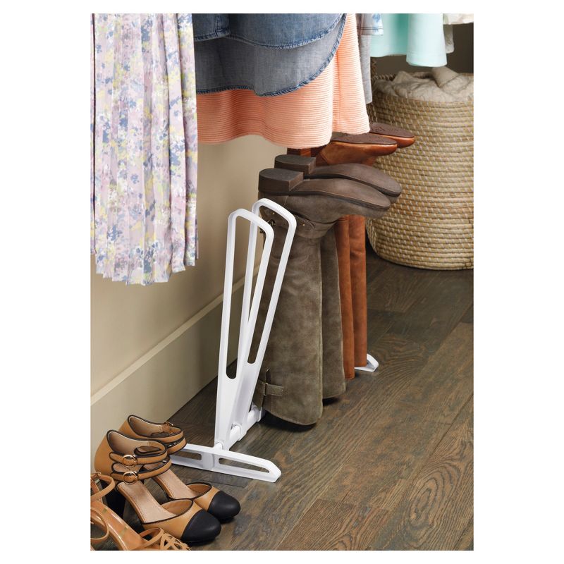 Whitmor 3-Pair Boot Rack White