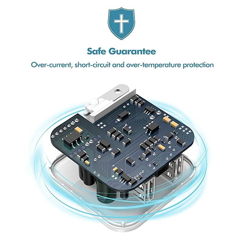 Mini Portable USB Wall Charger 12W 2Pack  Dual Port Travel Charger Adapter for iPhone 11 Pro Xs Max XR X 8 Plus 7 6 iPad Pro Air Mini Samsung Galaxy S9 S10 Plus S8 Note 9 HTC and More