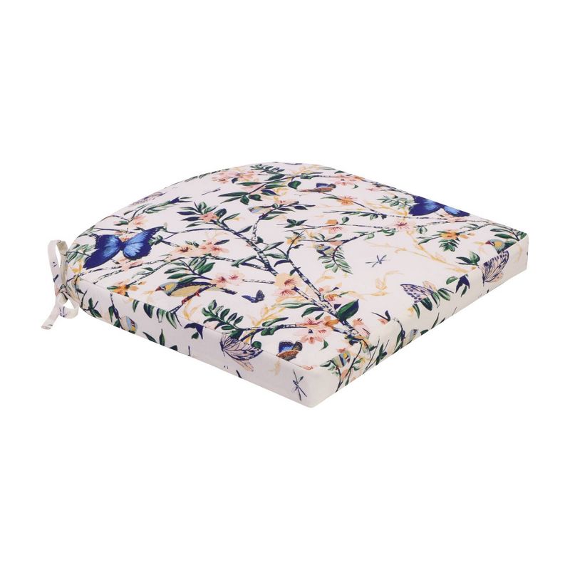 Round Back Seat Cushion DuraSeason Fabric™ Almond Finches - Threshold™