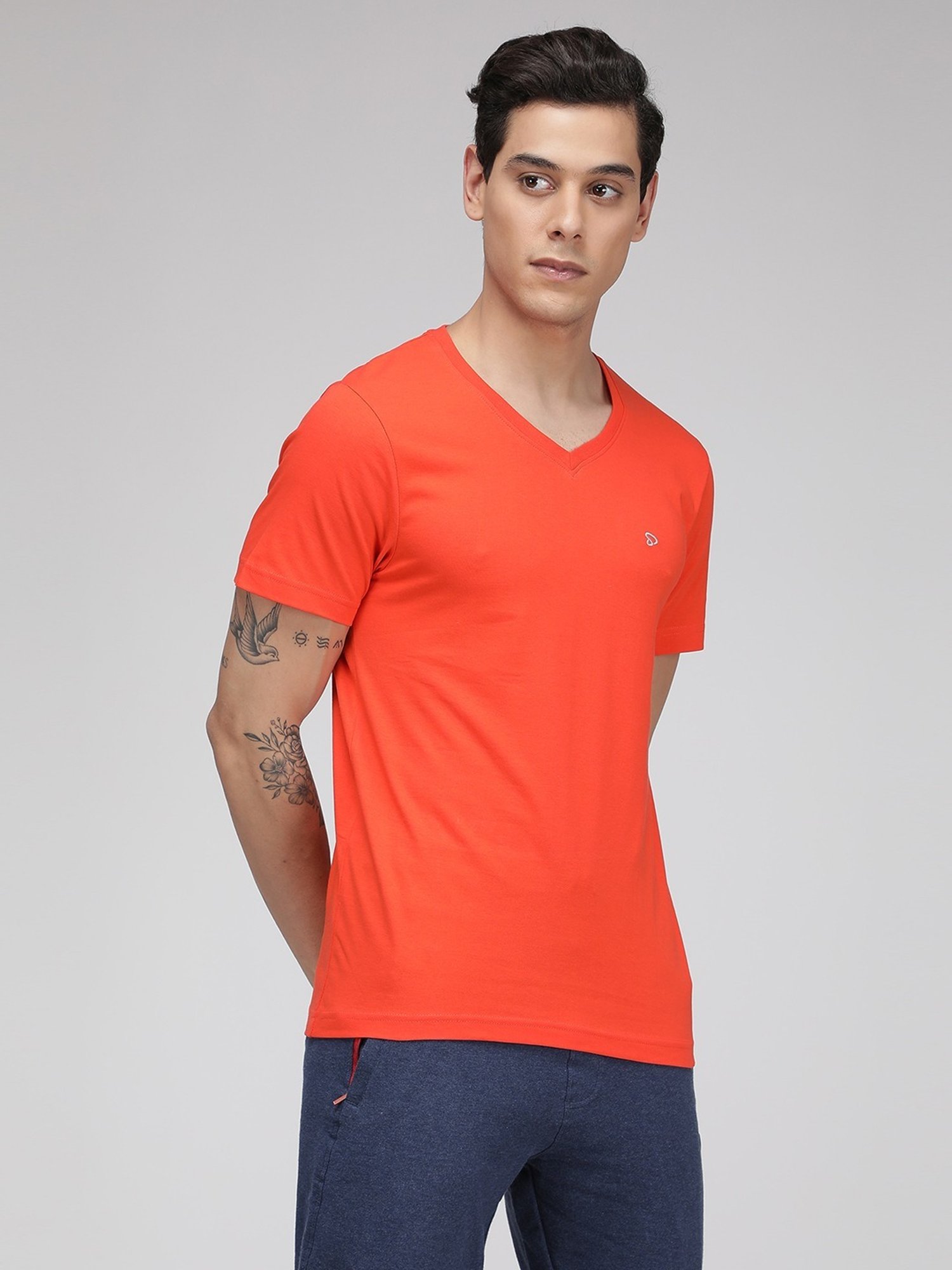Sporto Tangerine Regular Fit T-Shirt